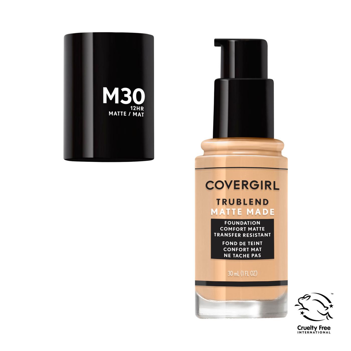Covergirl TruBlend Matte Made Foundation M30 Honey; image 4 of 11