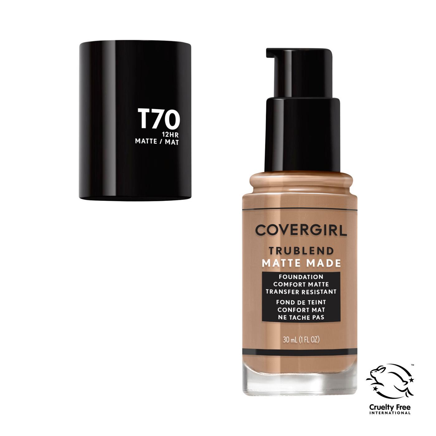 Covergirl TruBlend Matte Made Foundation T70 Caramel; image 8 of 11