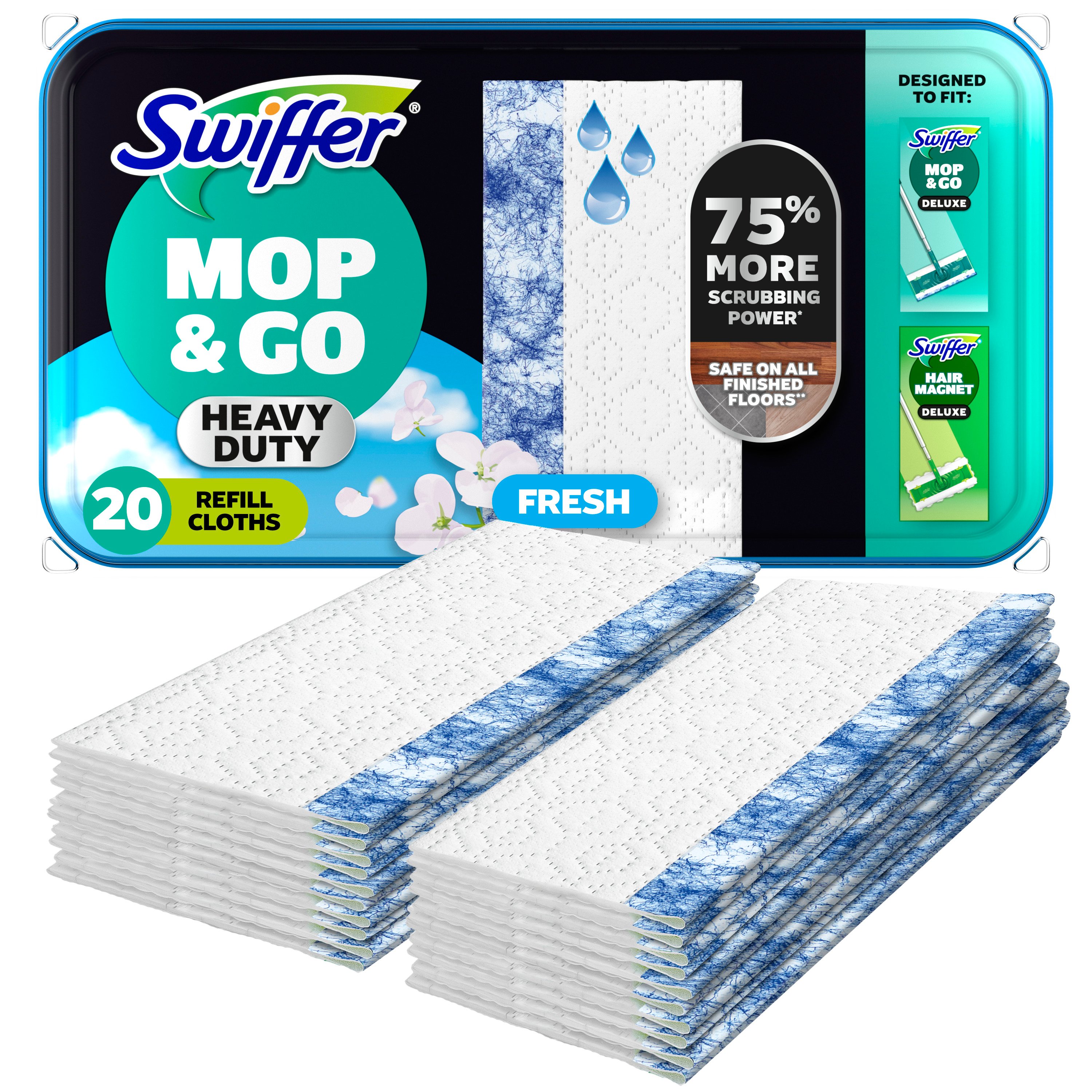 Swiffer Heavy Duty Mop Wet Multi-Surface Cloth Refills - Outdoor