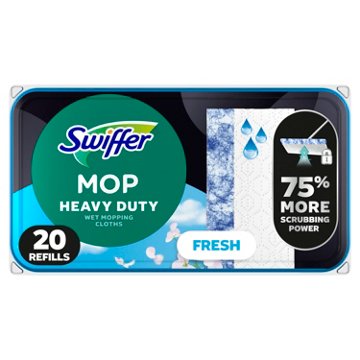 Swiffer Heavy Duty Mop Wet Multi-Surface Cloth Refills - Outdoor Window Fresh Scent, 20 ct