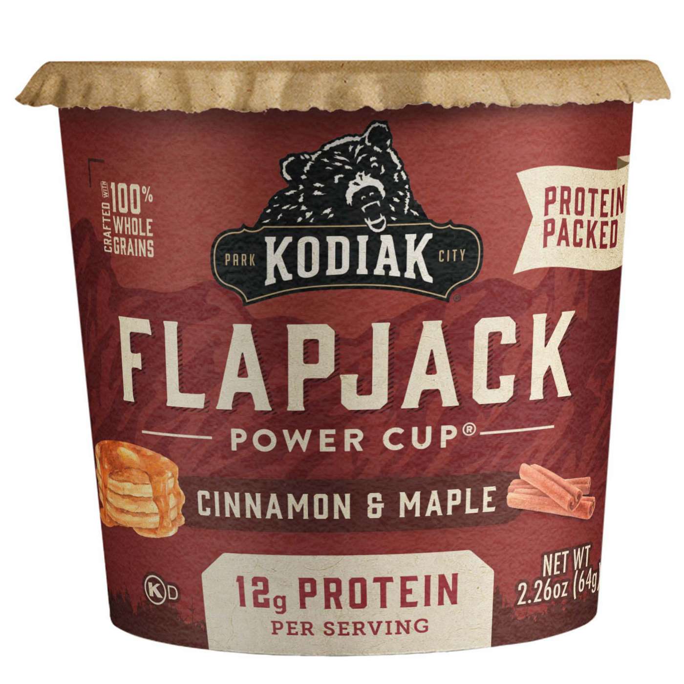 Kodiak 12g Protein Flapjack Power Cup - Cinnamon & Maple; image 1 of 3