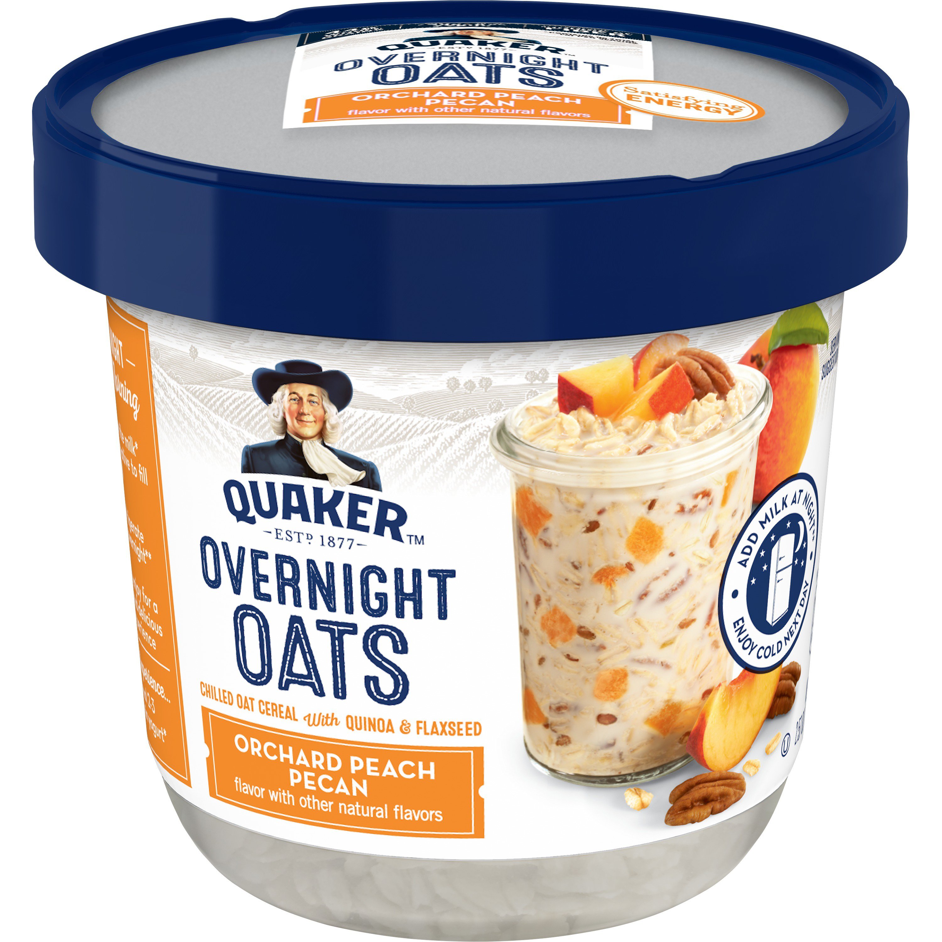 Quaker Overnight Oats Orchard Peach Pecan Perfection Cup - Shop Oatmeal