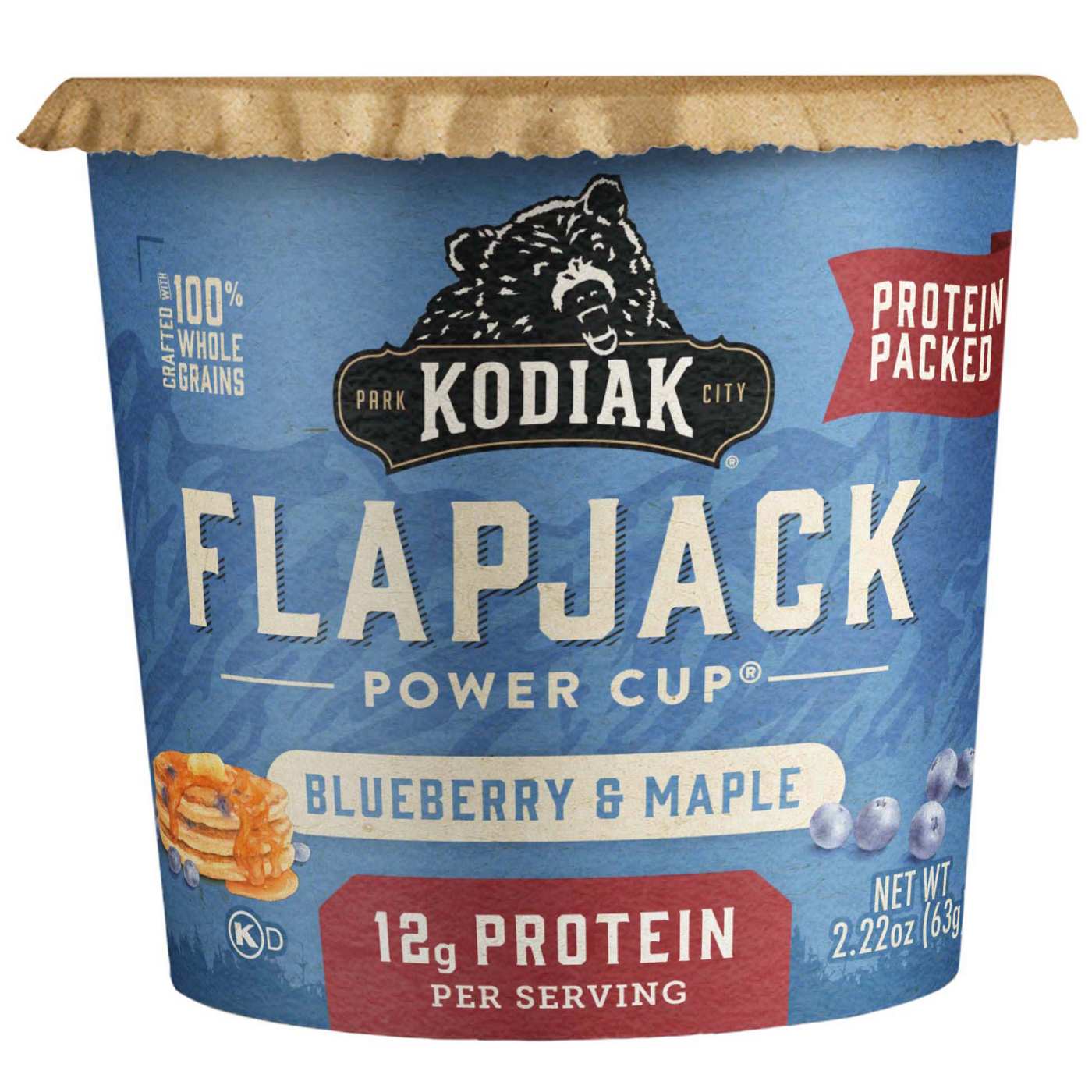 Kodiak 12g Protein Flapjack Power Cup - Blueberry & Maple; image 1 of 3