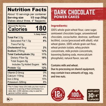 Kodiak 12g Protein Power Cakes Flapjack & Waffle Mix - Dark Chocolate, 18 oz