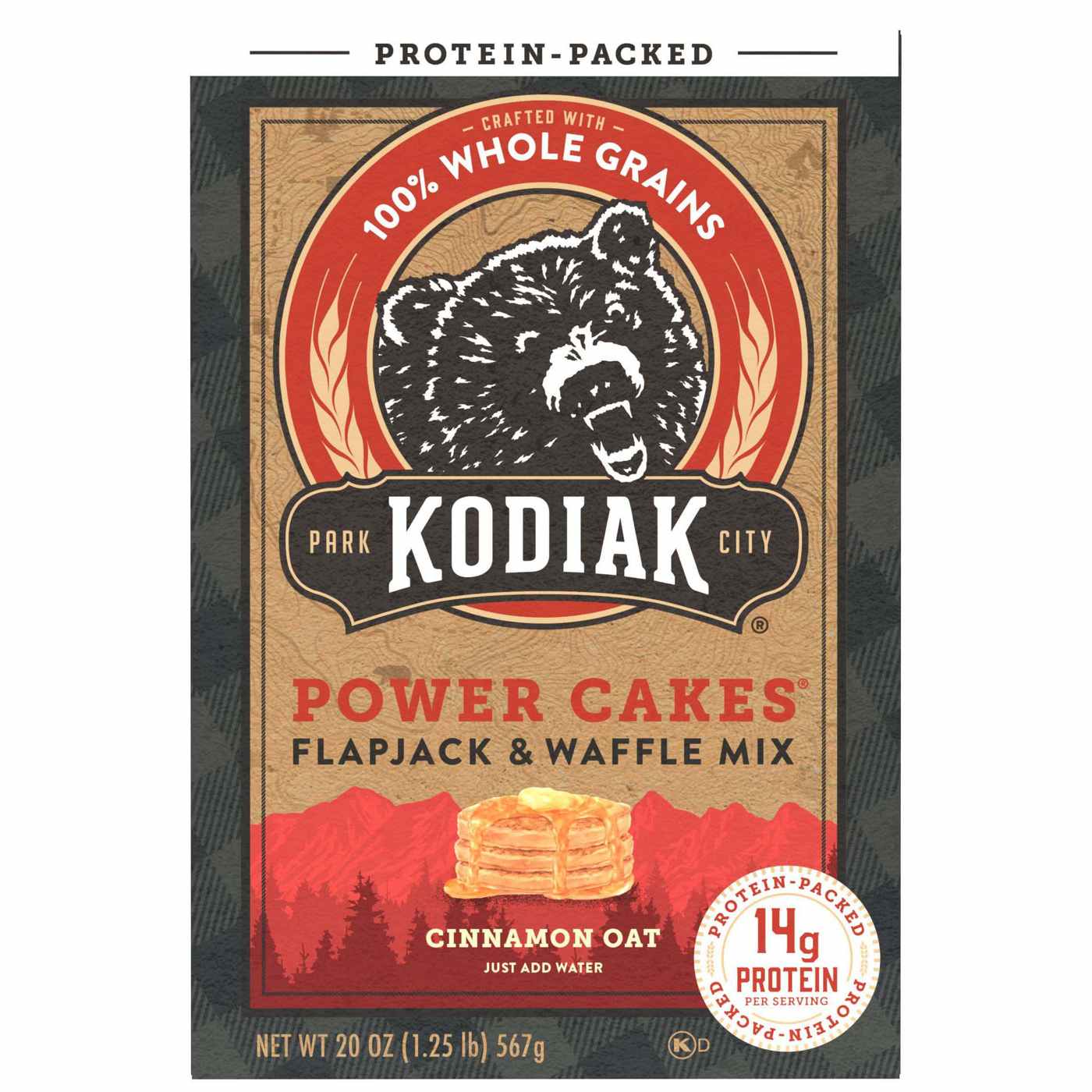 Kodiak Power Cakes 14g Protein Flapjack & Waffle Mix - Cinnamon Oat; image 1 of 4