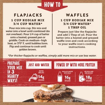 Kodiak Power Cakes 14g Protein Flapjack & Waffle Mix - Cinnamon Oat, 20 oz