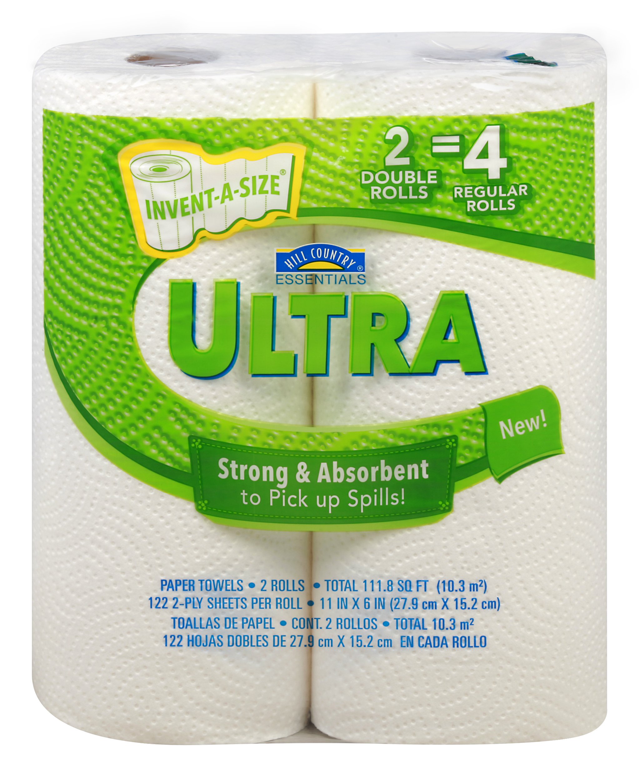 Hill Country Essentials Ultra InventASize Double Roll Paper Towels Shop Paper Towels at HEB