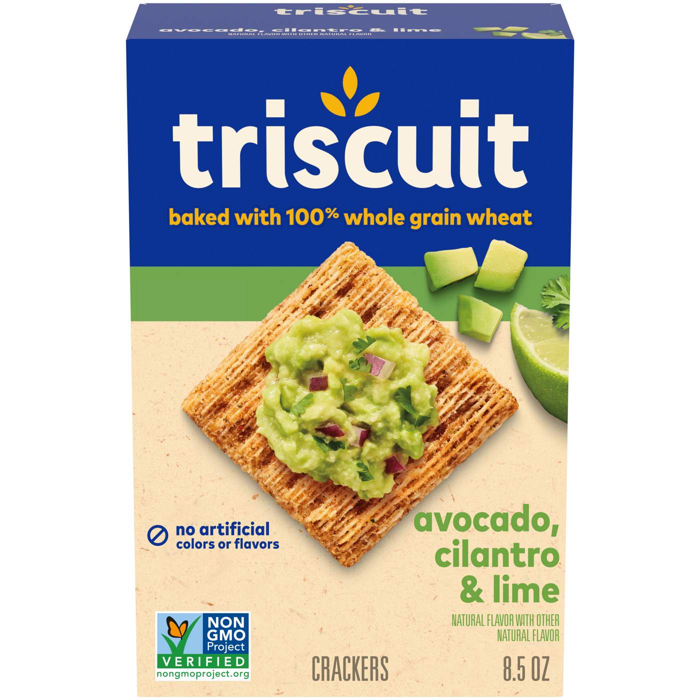 Triscuit Avocado, Cilantro & Lime Whole Grain Wheat Crackers; image 1 of 9