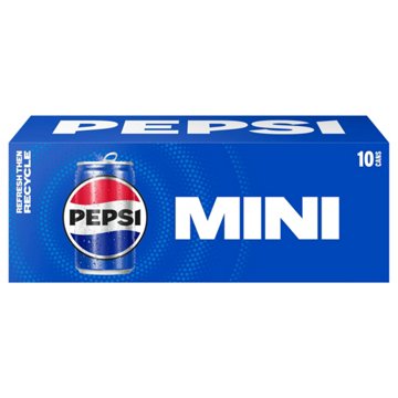 Pepsi Cola Soda Soft Drink 10 pk Mini Cans