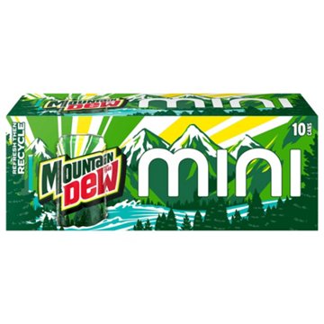 Mountain Dew Citrus Soda Soft Drink 10 pk Mini Cans