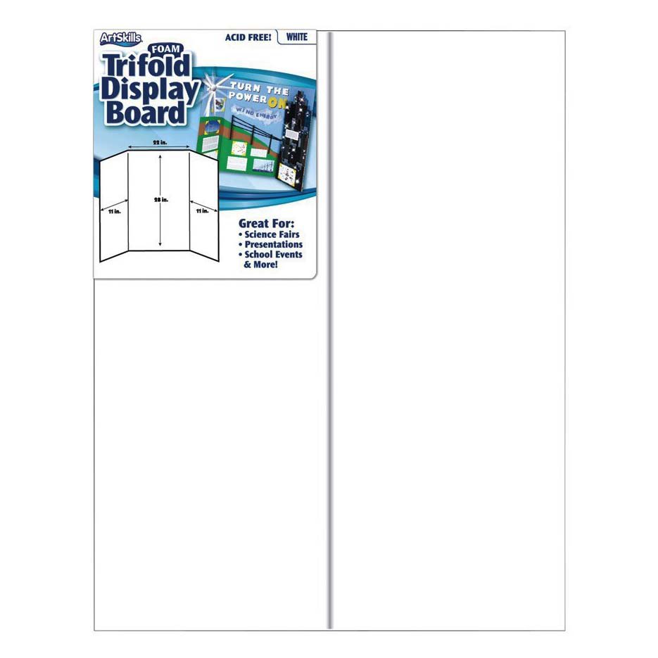 ArtSkills White Foam Trifold Display Board - Shop Foam & Poster Board at  H-E-B