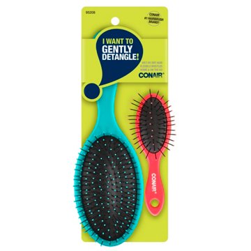 Conair Gently Detangle Brush Set, 2 ct
