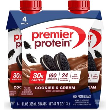 Premier Protein 30g Protein Shakes 4 pk Bottles - Cookies & Cream