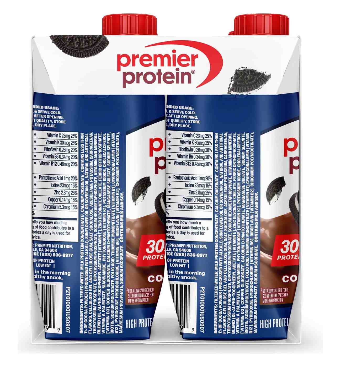 Premier Protein 30g Protein Shakes 4 pk Bottles - Cookies & Cream; image 3 of 5