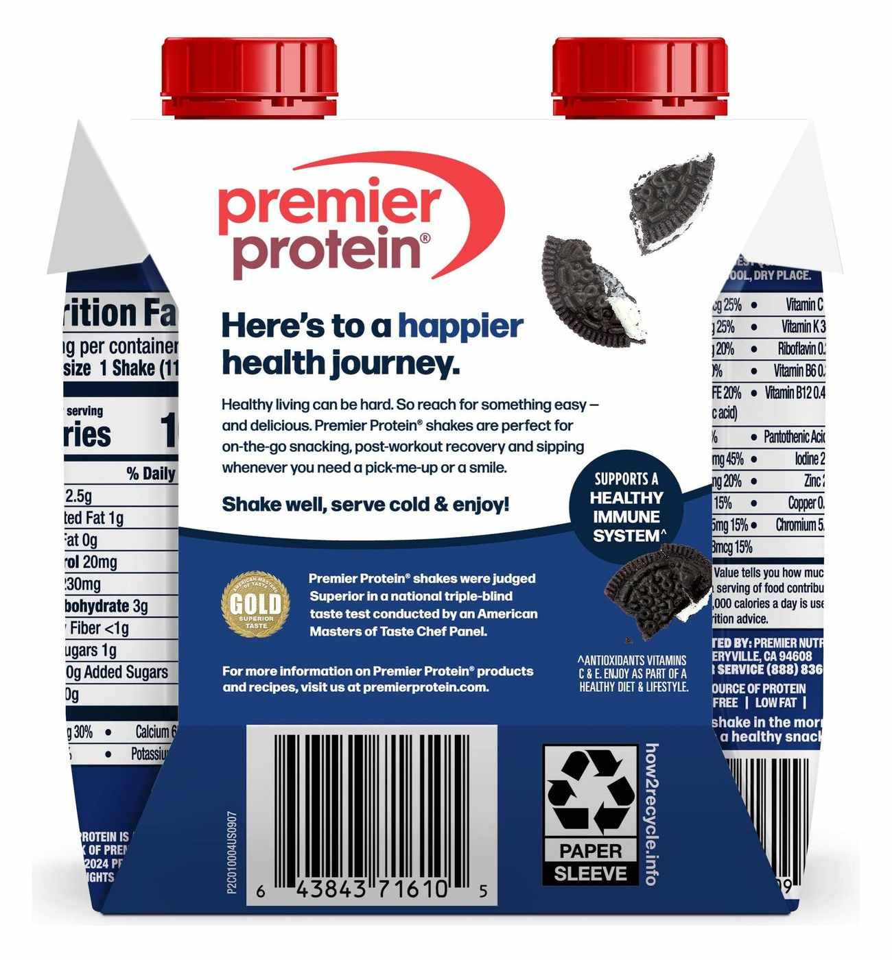 Premier Protein 30g Protein Shakes 4 pk Bottles - Cookies & Cream; image 5 of 5