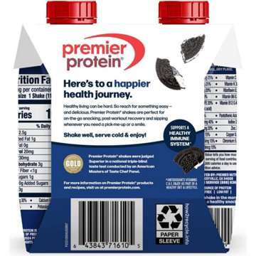 Premier Protein 30g Protein Shakes 4 pk Bottles - Cookies & Cream