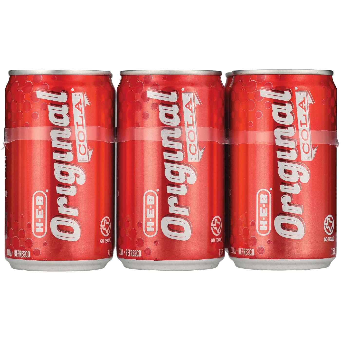 H-E-B Original Cola 6 pk Mini Cans; image 1 of 2