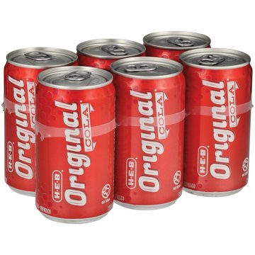 H-E-B Original Cola 6 pk Mini Cans, 7.5 oz