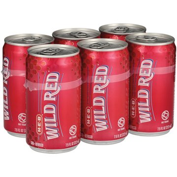 H-E-B Wild Red Soda 6 pk Mini Cans, 7.5 oz