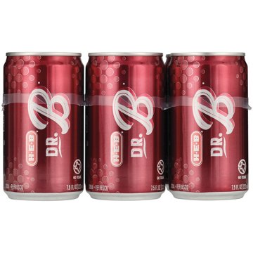 H-E-B Dr. B Soda 6 pk Mini Cans, 7.5 oz