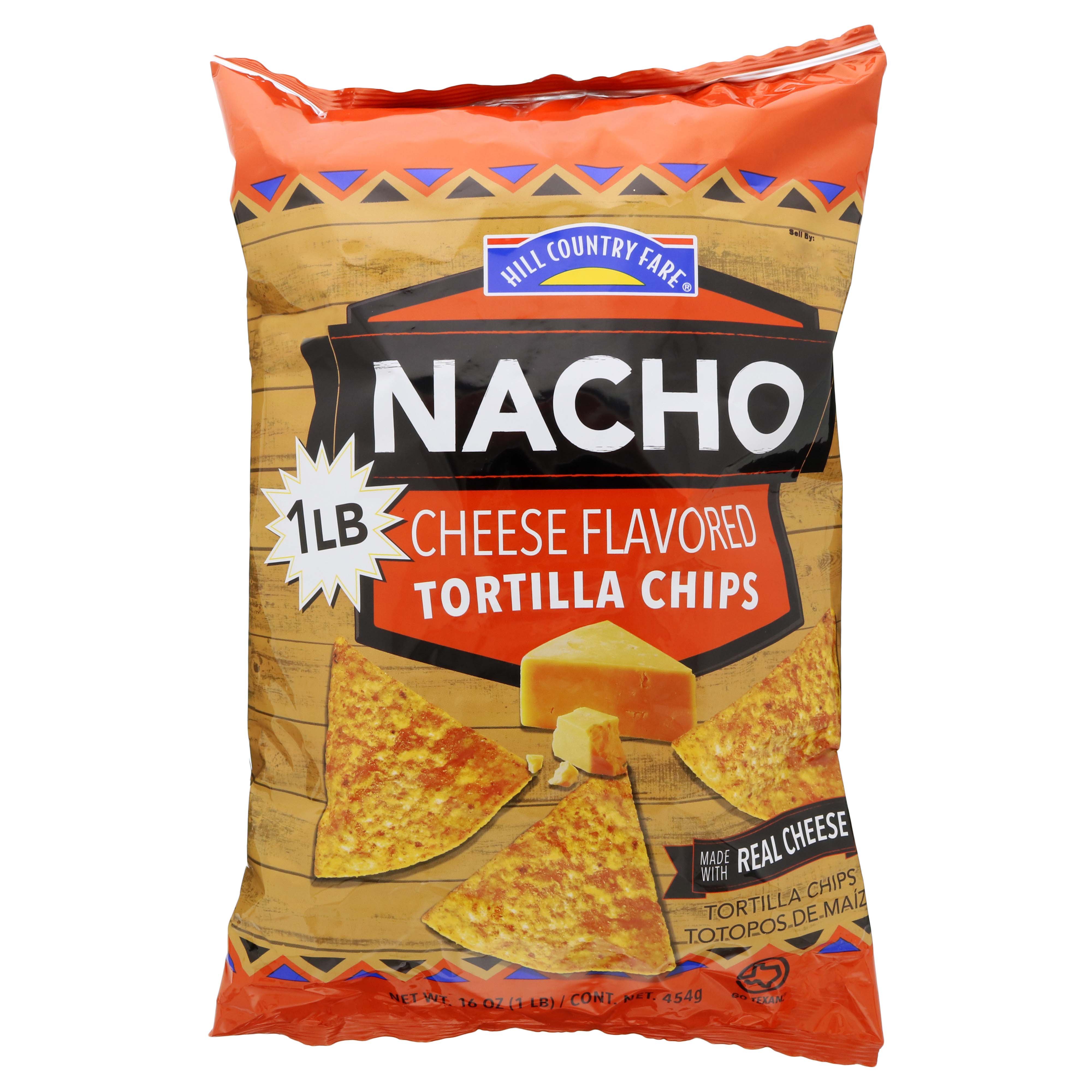 H-E-B Party Size Nacho Cheese Flavored Tortilla Chips - Shop Chips at H-E-B