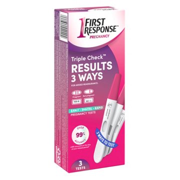 First Response Triple Check Pregnancy Test Kit, 3 ct