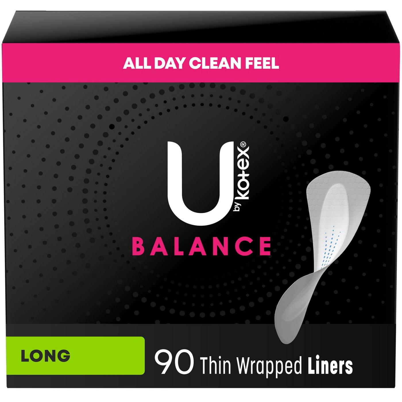 U by Kotex Balance Daily Wrapped Panty Liners - Light Absorbency - Long; image 1 of 2