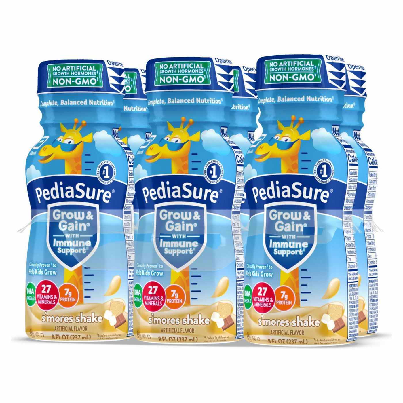 PediaSure Grow & Gain with Immune Support 7g Protein Shake for Kids - S'mores, 8 oz Bottles; image 5 of 9