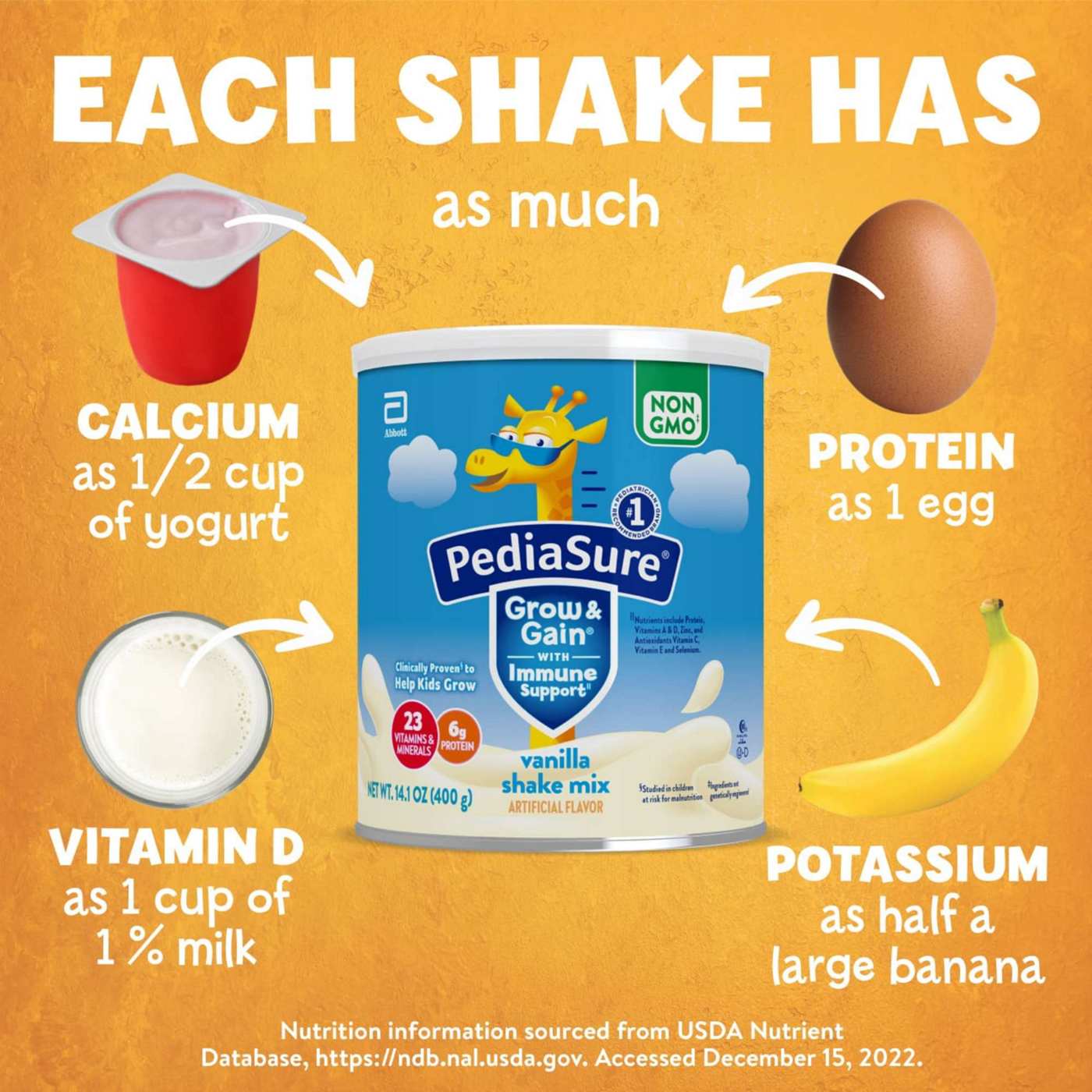 PediaSure Grow & Gain with Immune Support Shake Mix - Vanilla; image 3 of 11