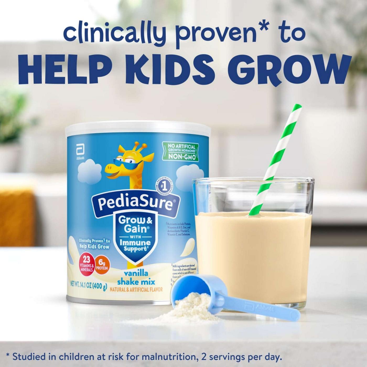 PediaSure Grow & Gain with Immune Support 6g Protein Shake Mix for Kids - Vanilla; image 8 of 9