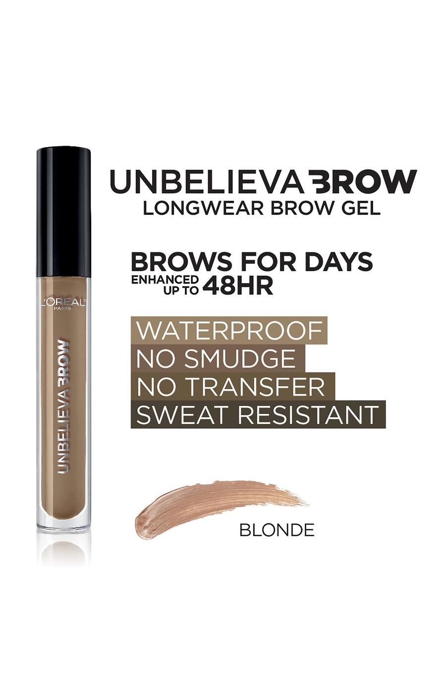 L'Oréal Paris UnbelievaBrow Longwear Waterproof Tinted Brow Gel Blonde