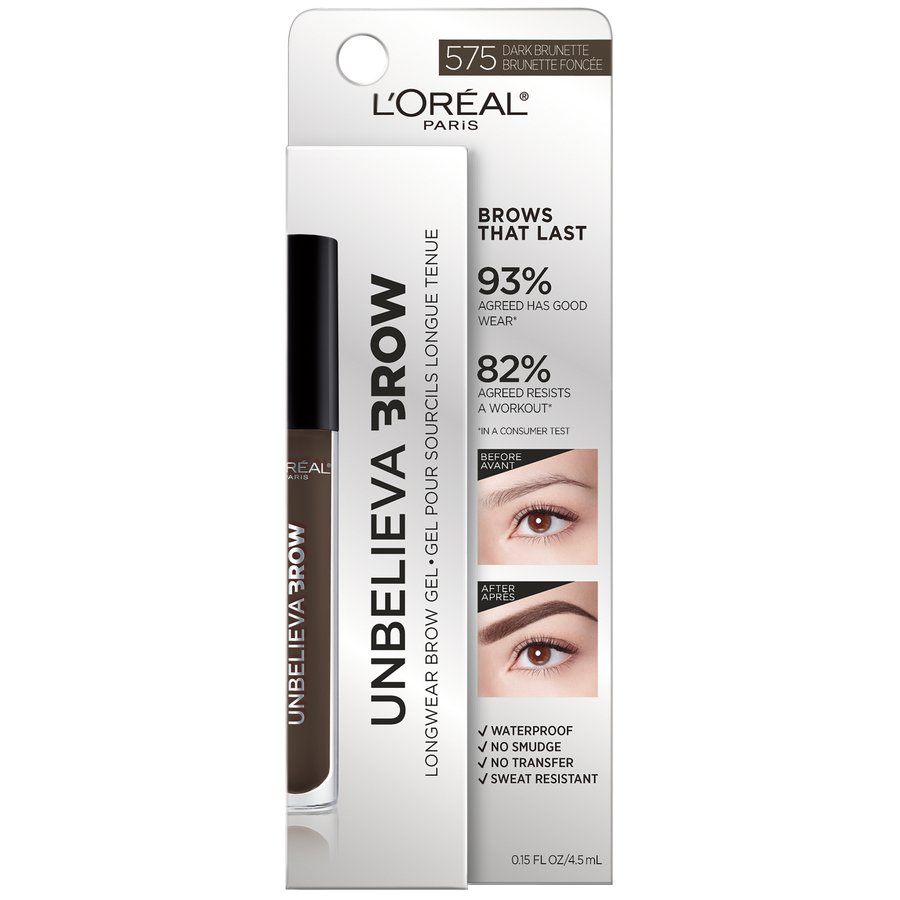 L'Oreal Paris Unbelievabrow Waterproof Brow Gel Dark Shop Eyes at HEB