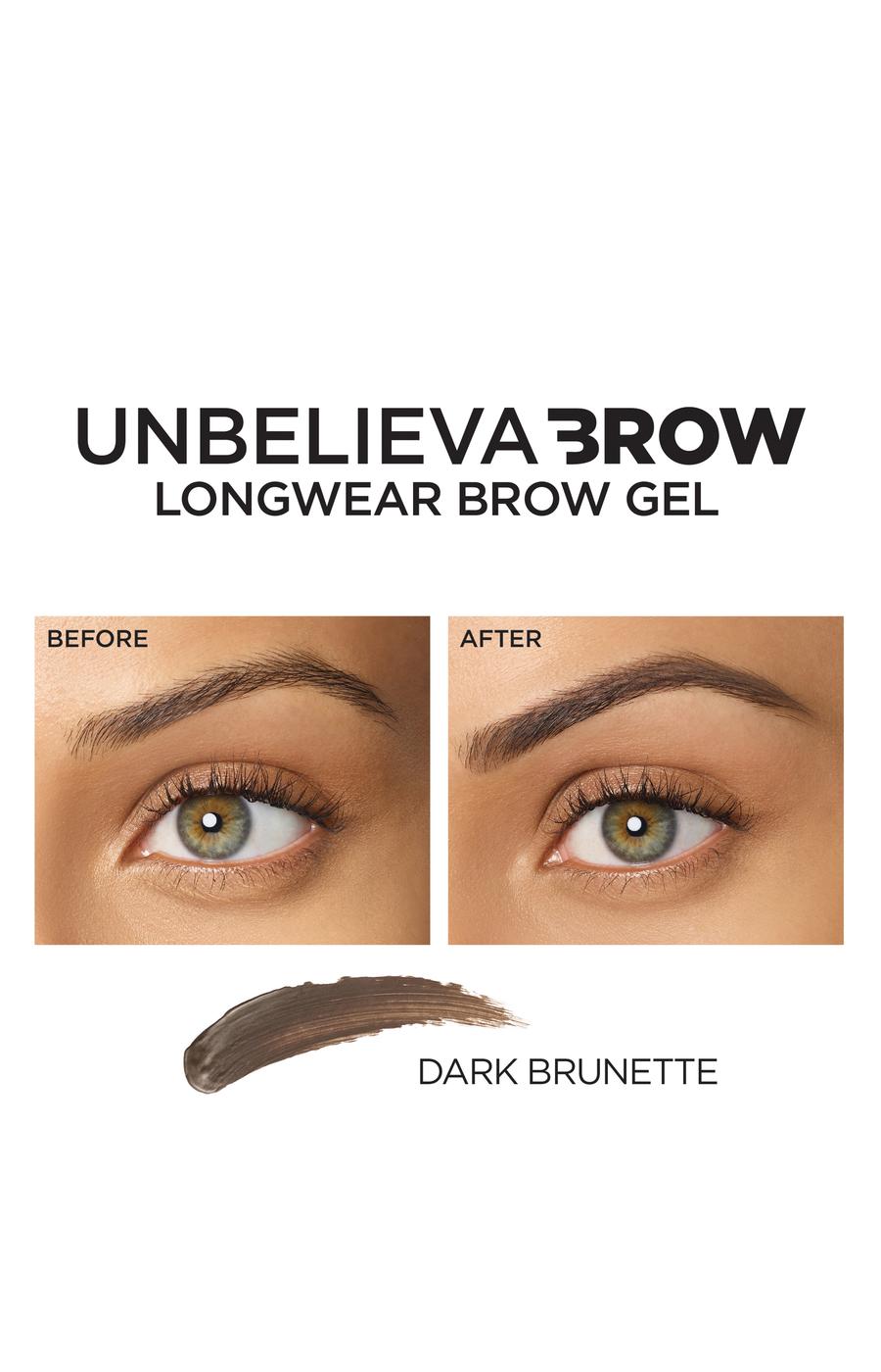 L'Oréal Paris Unbelieva-Brow Longwear Waterproof Tinted Brow Gel Dark Brunette; image 4 of 5