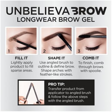 L'Oréal Paris Unbelieva-Brow Longwear Waterproof Tinted Brow Gel Dark Brunette