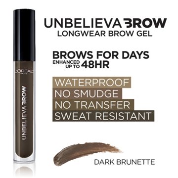 L'Oréal Paris Unbelieva-Brow Longwear Waterproof Tinted Brow Gel Dark Brunette