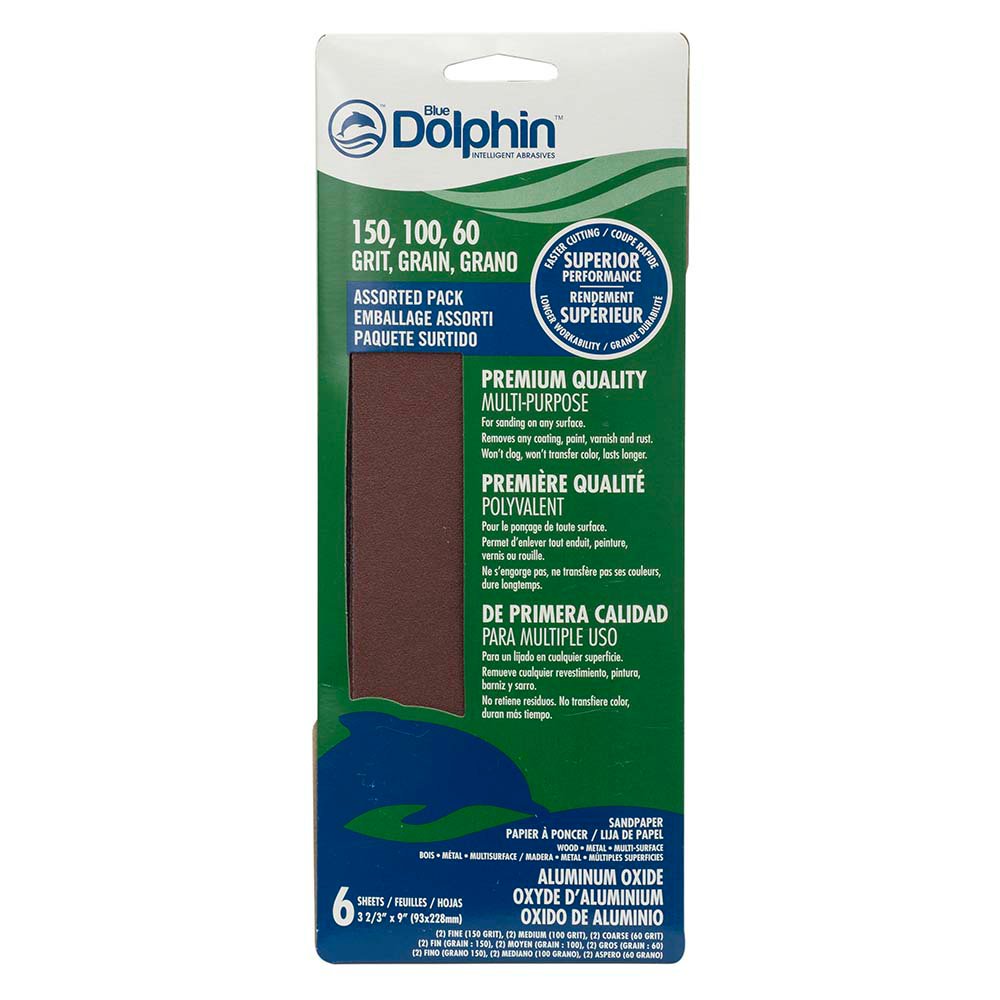 Blue Dolphin Multipurpose Assorted Sandpaper Sheets Shop Sandpaper at