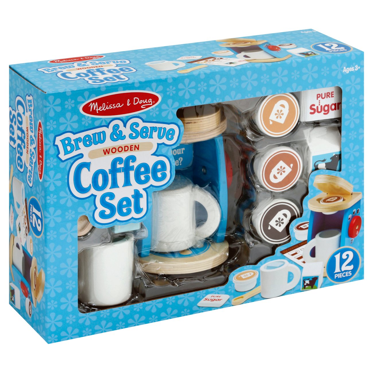 melissa & doug wooden brew & serve coffee set