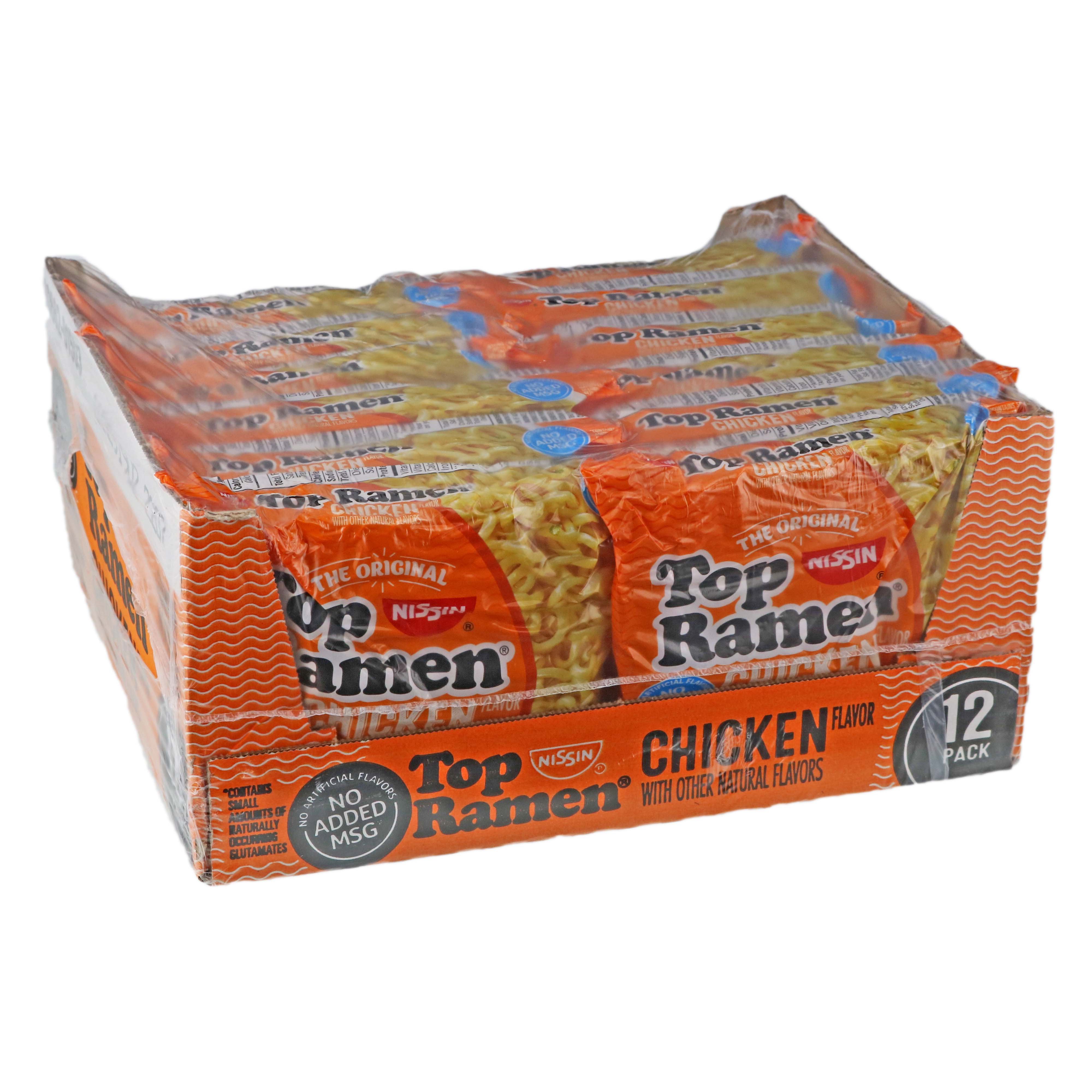 Nissin Top Ramen Chicken Flavor Noodle Soup Family Pack Shop Soups Chili At H E B