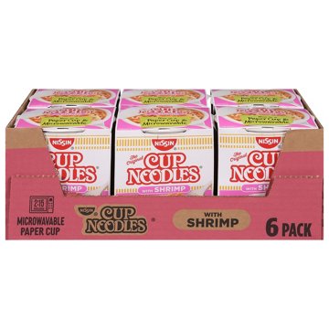 Nissin Shrimp Cup Noodles Value Pack, 6 ct