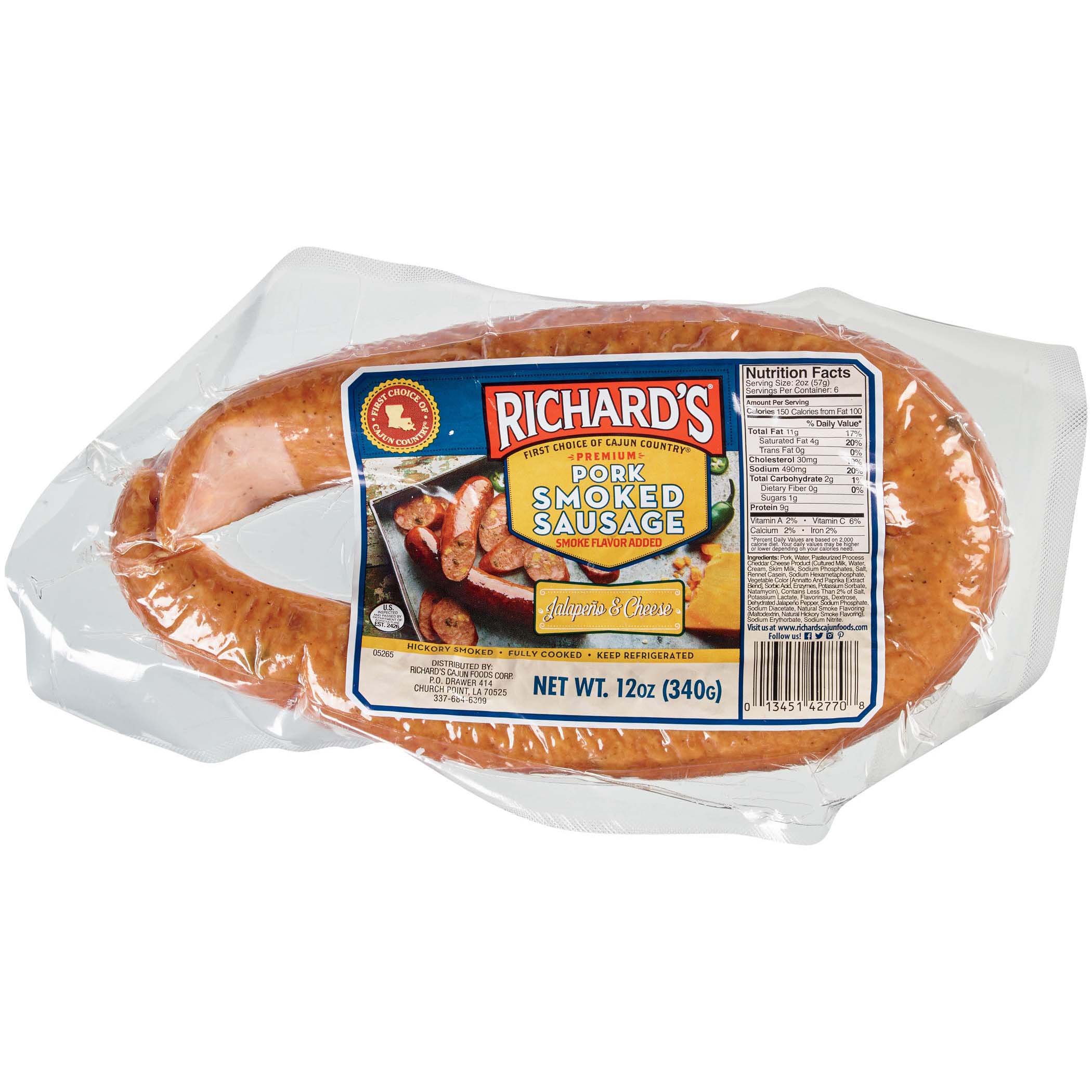 Richard's Jalapeno and Cheese Pork Sausage Shop Sausage at HEB