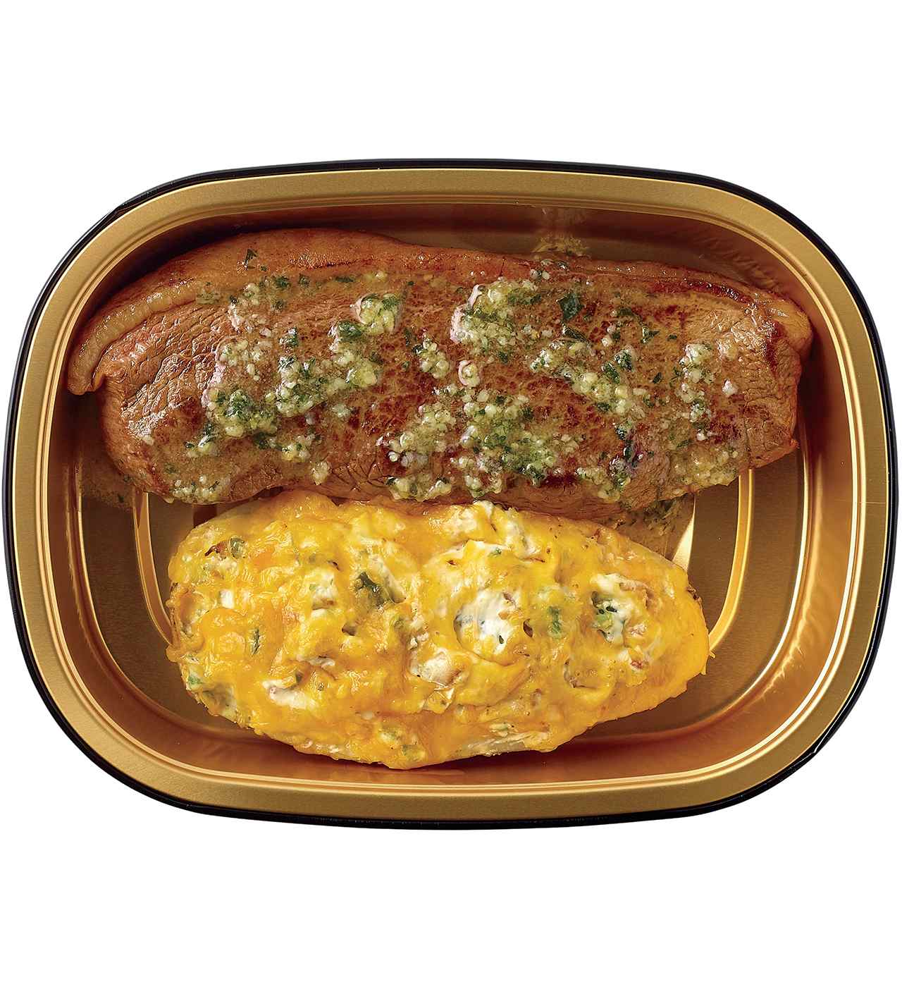 Meal Simple by H-E-B Beef Petite Sirloin Steak & Jalapeño Cream Cheese Loaded Potato Boat; image 1 of 4