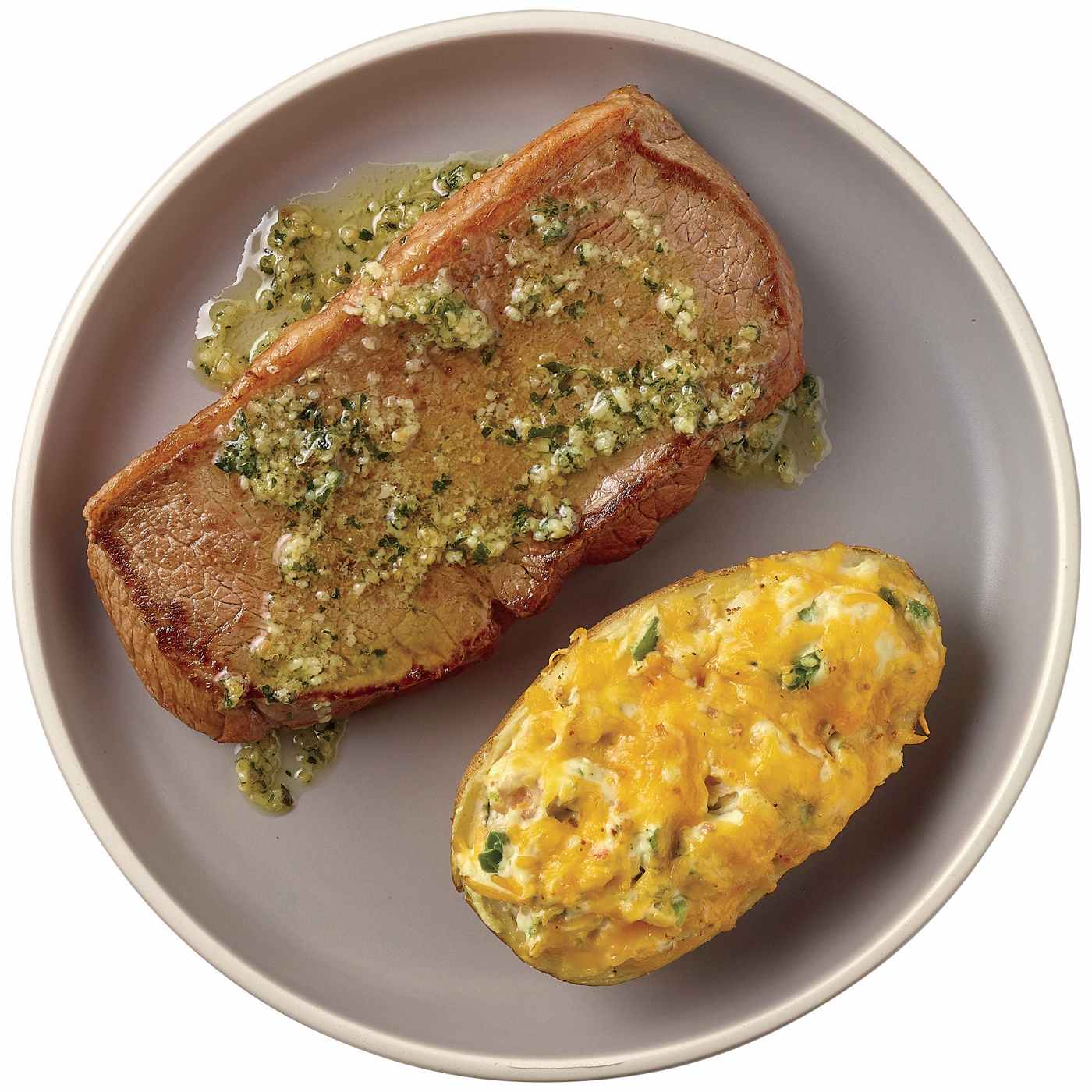 Meal Simple by H-E-B Beef Petite Sirloin Steak & Jalapeño Cream Cheese Loaded Potato Boat; image 4 of 4