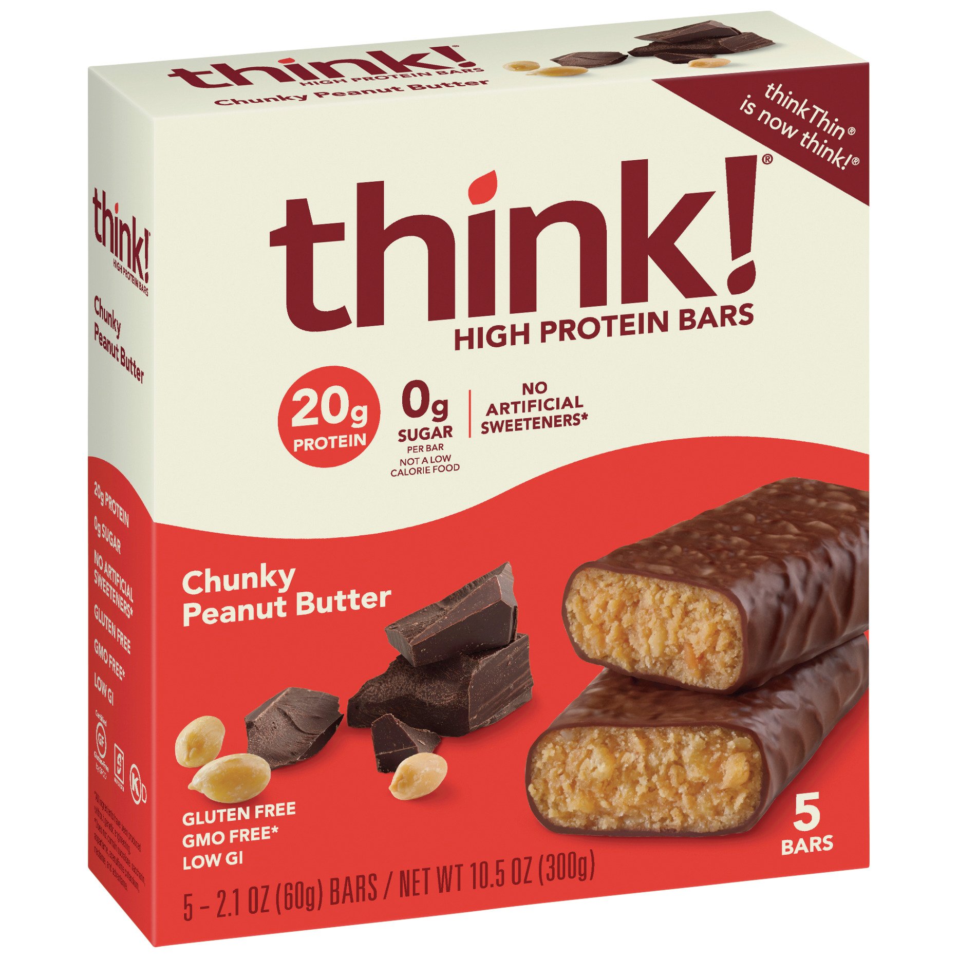 think! Chunky Peanut Butter High Protein Bars Shop Granola & Snack