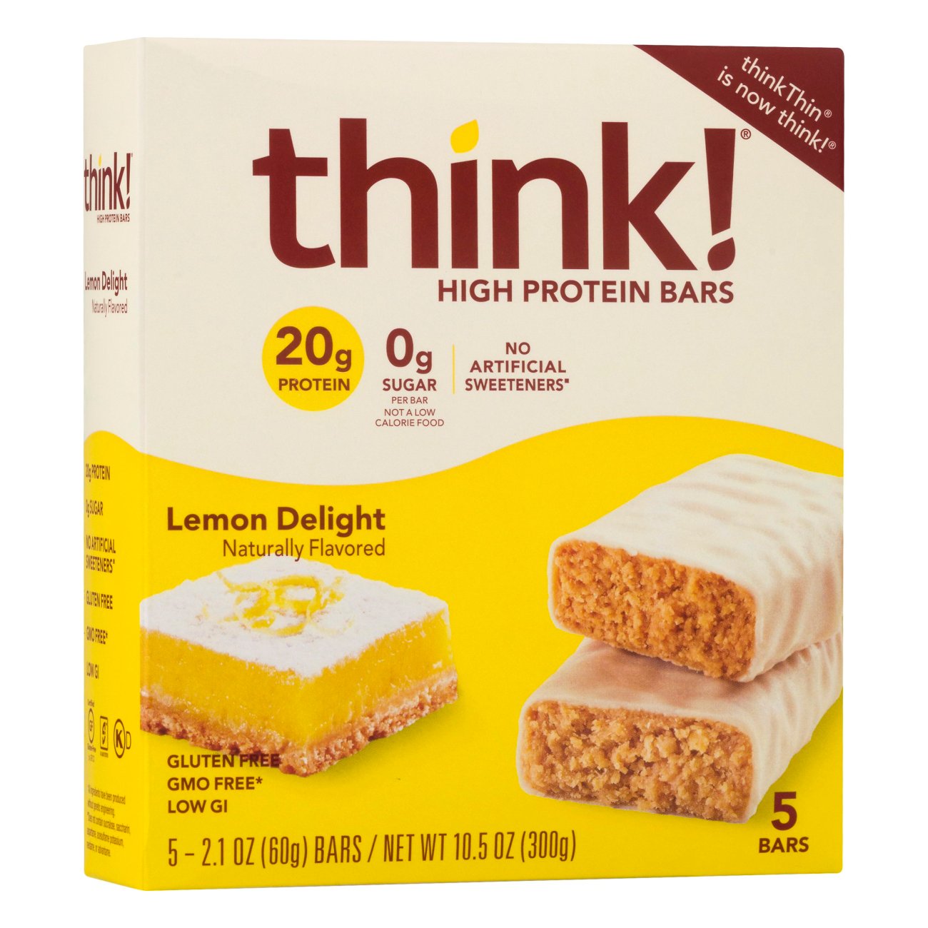 think! Lemon Delight High Protein Bars Shop Granola & Snack Bars at HEB