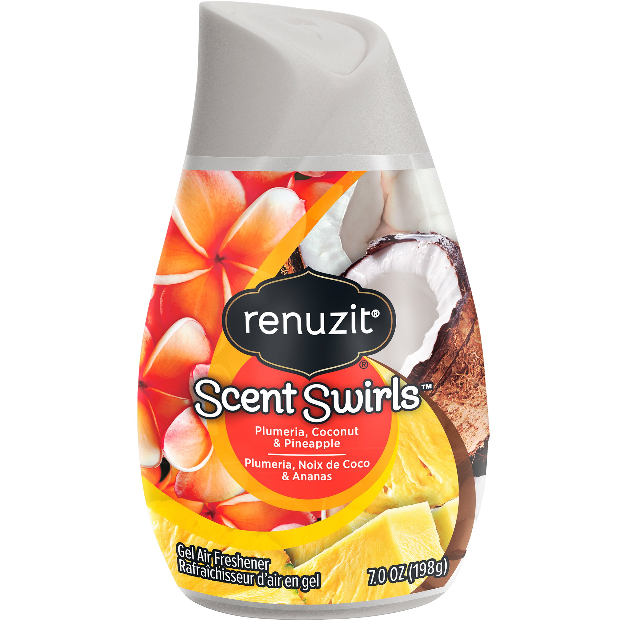 Renuzit Scent Swirls Plumeria Coconut & Pineapple Gel Air Freshener