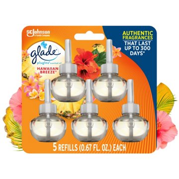Glade PlugIns Scented Oil Air Freshener Refills - Hawaiian Breeze, 5 ct