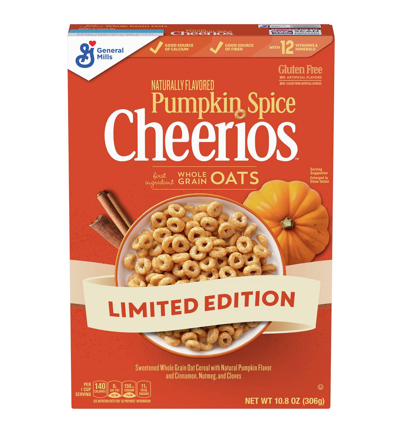 General Mills Limited Edition Cheerios Cereal - Pumpkin Spice; image 1 of 3