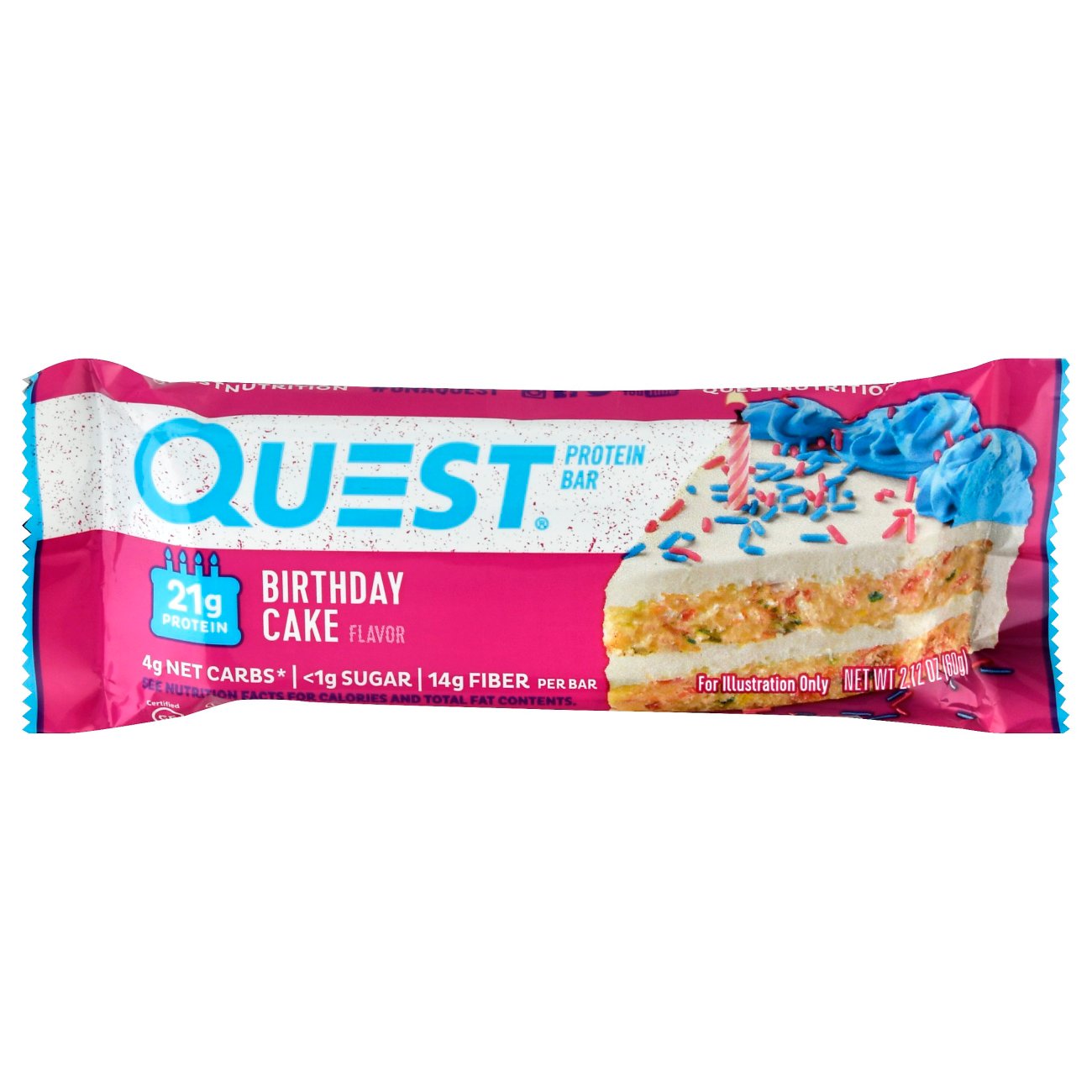 Quest 21g Protein Bar - Birthday Cake - Shop Granola & snack bars at H-E-B