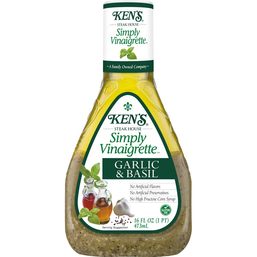 Ken's Steak House Simply Vinaigrette Garlic & Basil Dressing - Shop ...