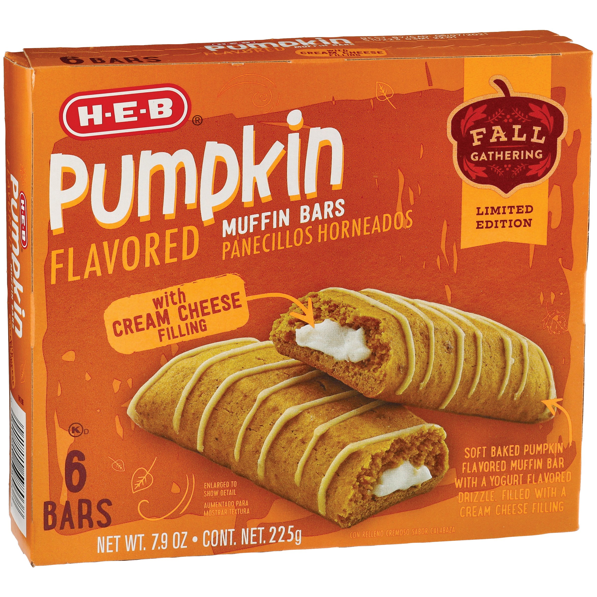 H-E-B Limited Edition Pumpkin Muffin Bars - Shop Granola & Snack Bars ...